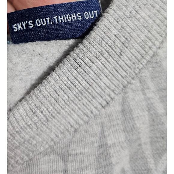 Men's chubbies Crew Neck LS Sweatshirt Gray Palm Leaf Design Comfy Size Large - Picture 5 of 10